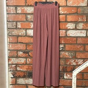 EUC Beautiful Mauve Palazzo Pant Tie Front Large